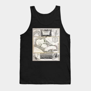 Old map of the Caribbean Tank Top